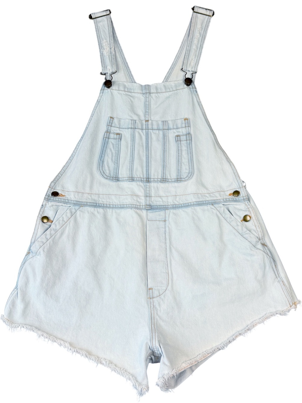 The Great Overalls Sz Small 1 Cut Off Shortalls Shorts Oversized Denim Workwear